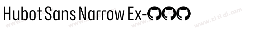 Hubot Sans Narrow Ex字体转换